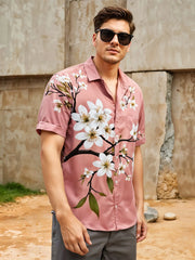 Blossom Breeze Shirt – Sakura-Inspired Floral Print on Soft Pink