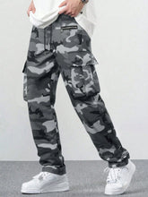 Fitwala™ Army Gray Utility Cargo Pants – Multi-Pocket Korean Streetwear Style