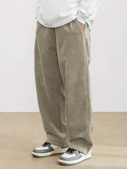 Camel Korean Casual Regular Fit Corduroy Trouser