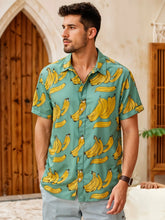 Peel Good Vibes Banana Print Men's Summer Shirt – Playful & Bold Style