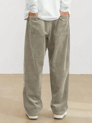 Camel Korean Casual Regular Fit Corduroy Trouser