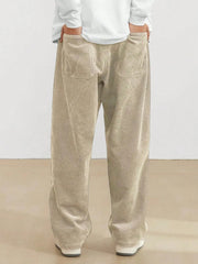 Apricot Korean Casual Regular Fit Corduroy Trouser