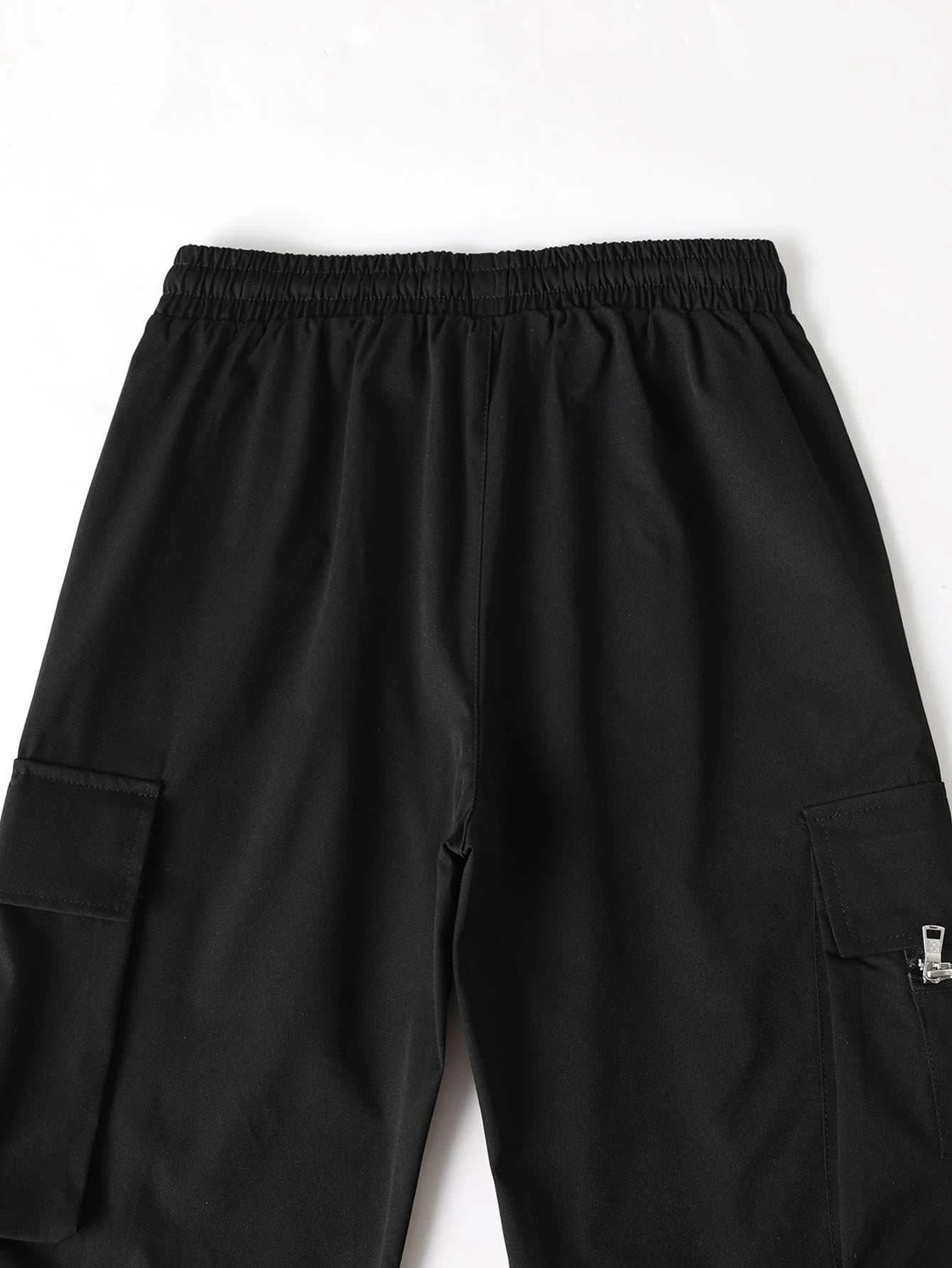 Fitwala™ Black Utility Cargo Pants – Multi-Pocket Korean Streetwear Style