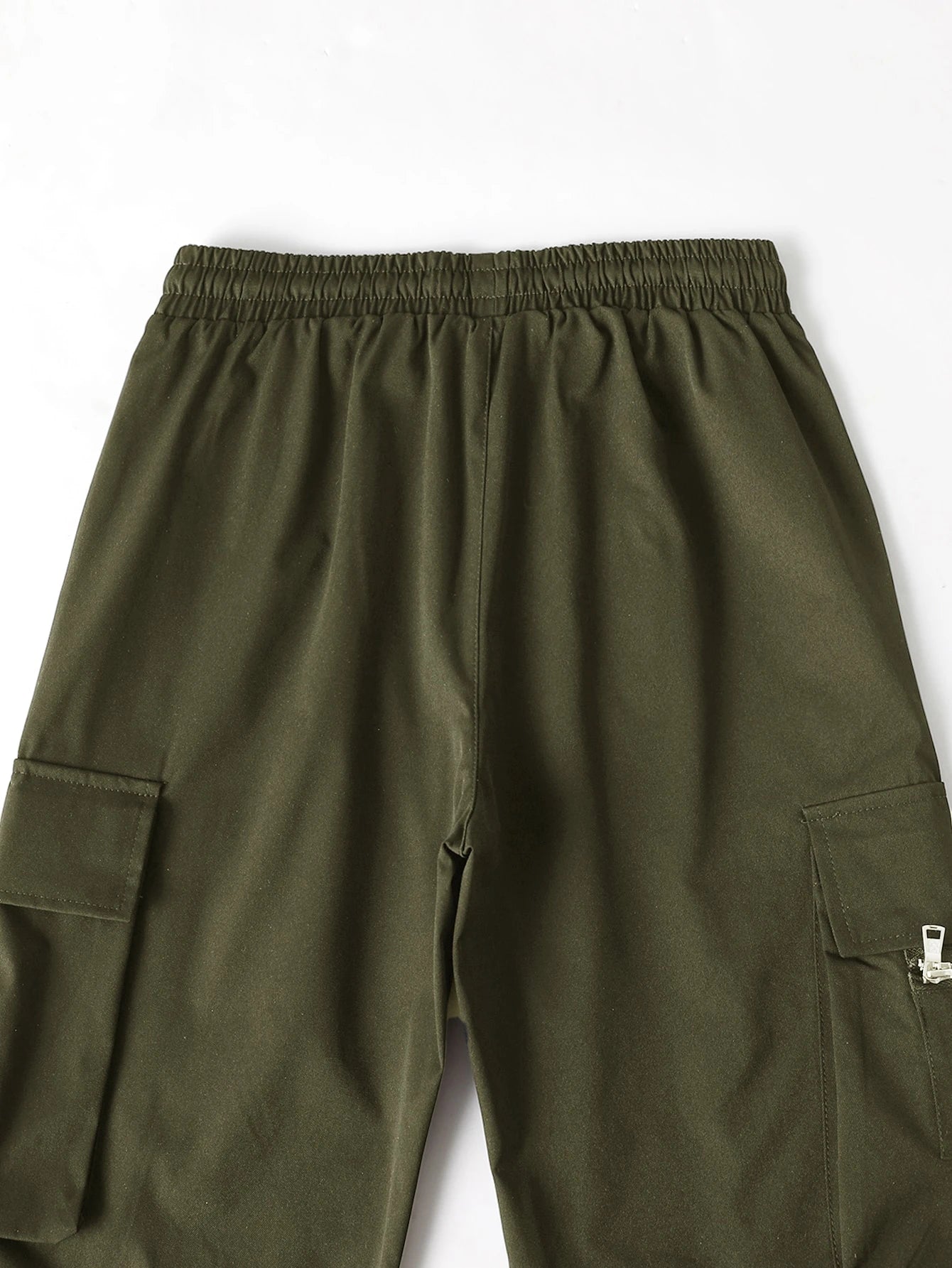 Fitwala™ Green Utility Cargo Pants – Multi-Pocket Korean Streetwear Style