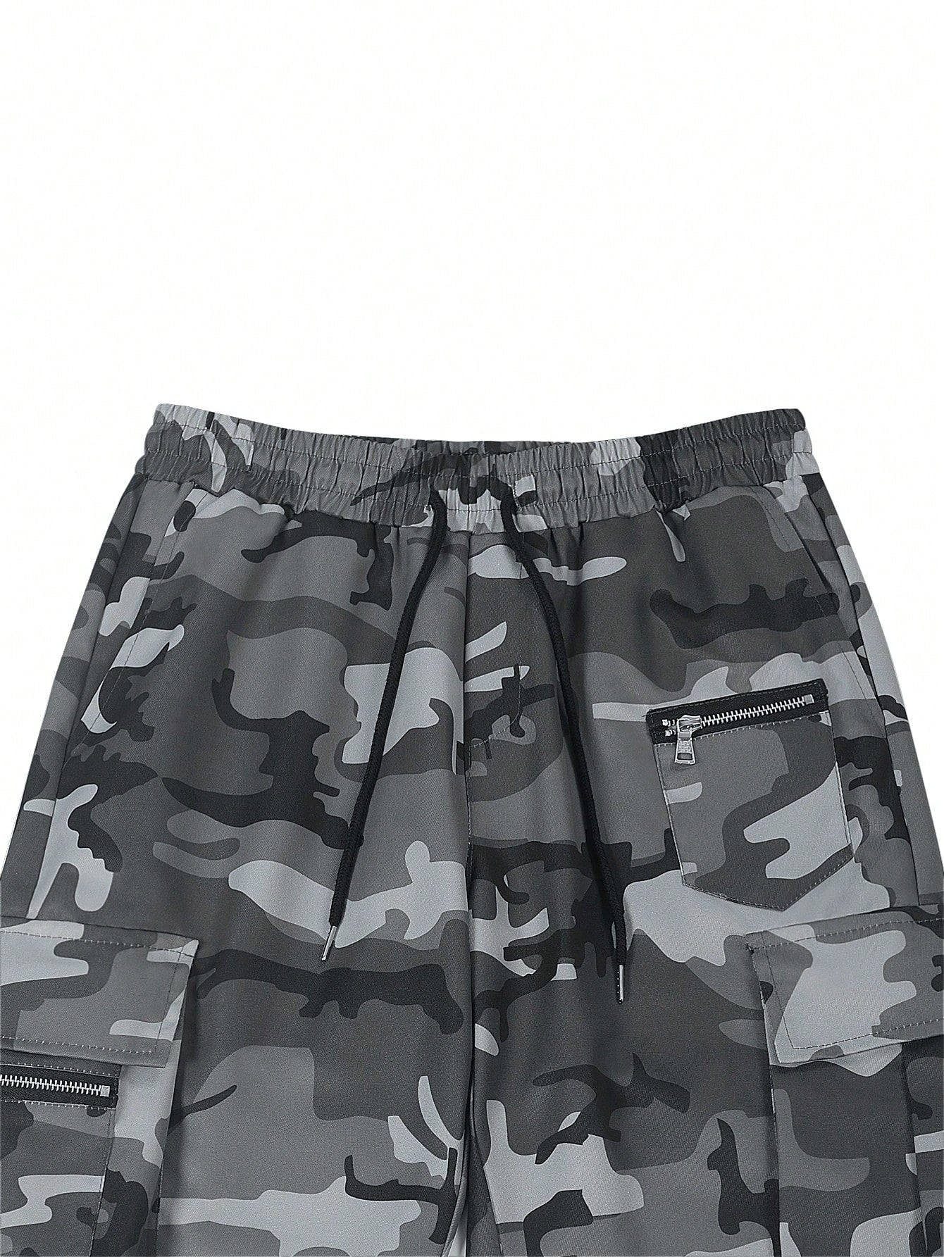 Fitwala™ Army Gray Utility Cargo Pants – Multi-Pocket Korean Streetwear Style