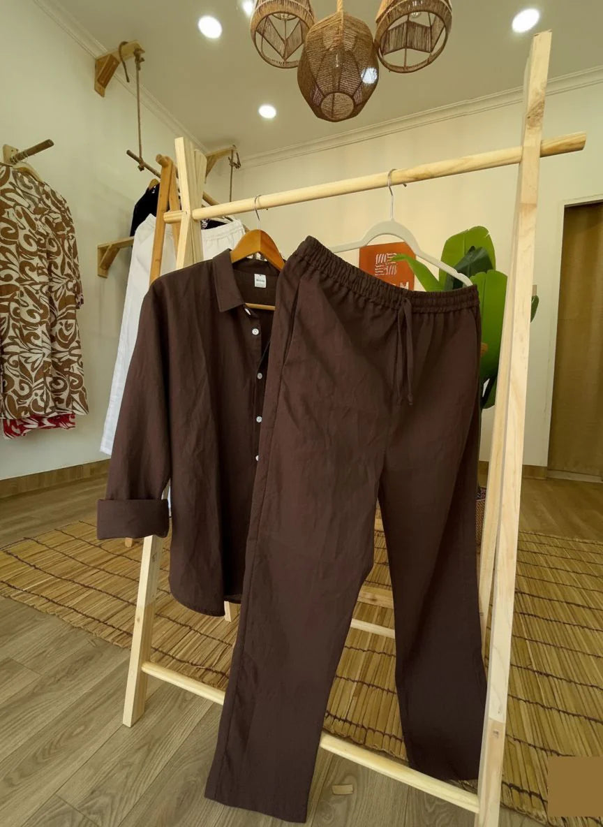 Premium Solid Linen Co-ord Set for Men