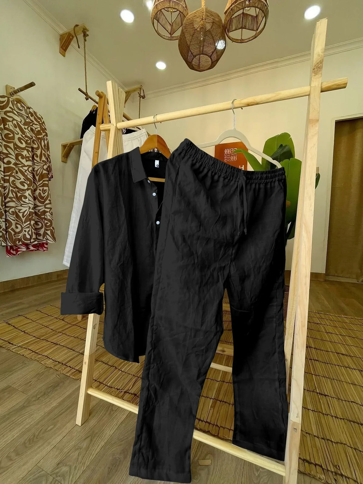 Premium Solid Linen Co-ord Set for Men