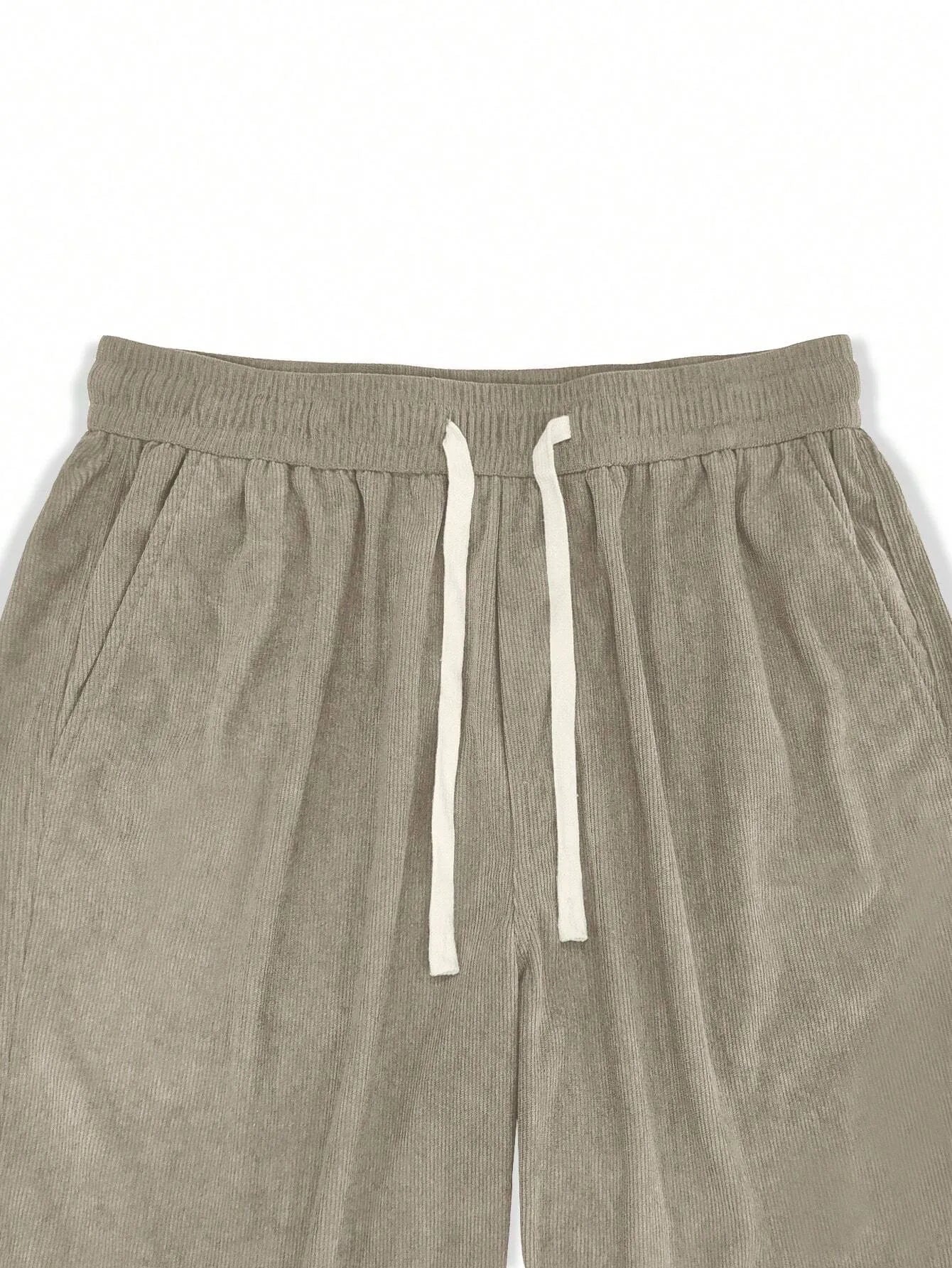 Camel Korean Casual Regular Fit Corduroy Trouser