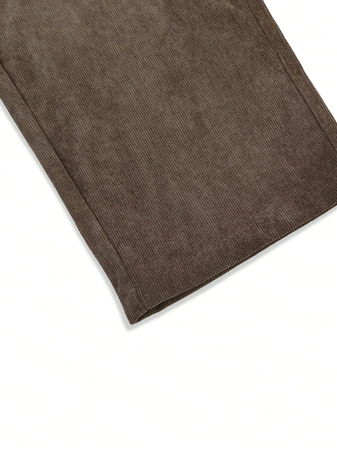 Brown Korean Casual Regular Fit Corduroy Trouser