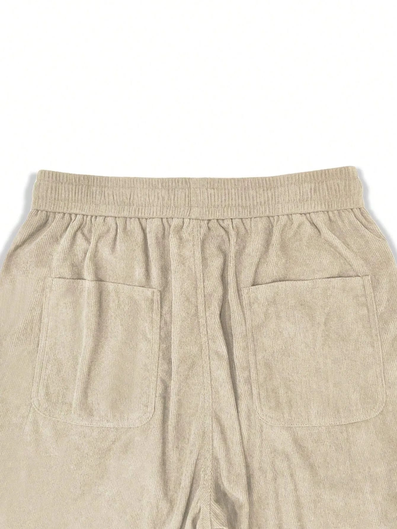 Apricot Korean Casual Regular Fit Corduroy Trouser