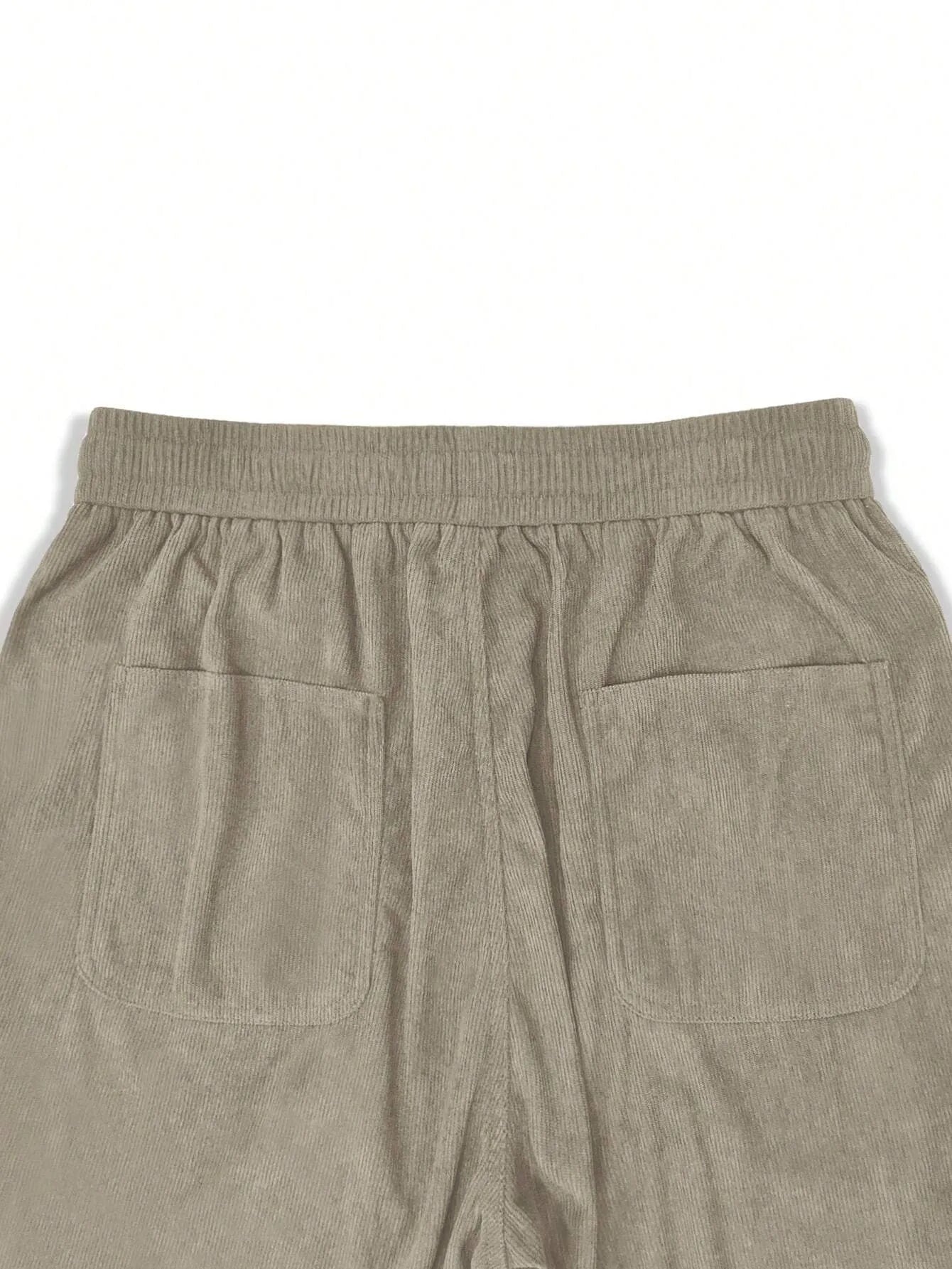 Camel Korean Casual Regular Fit Corduroy Trouser