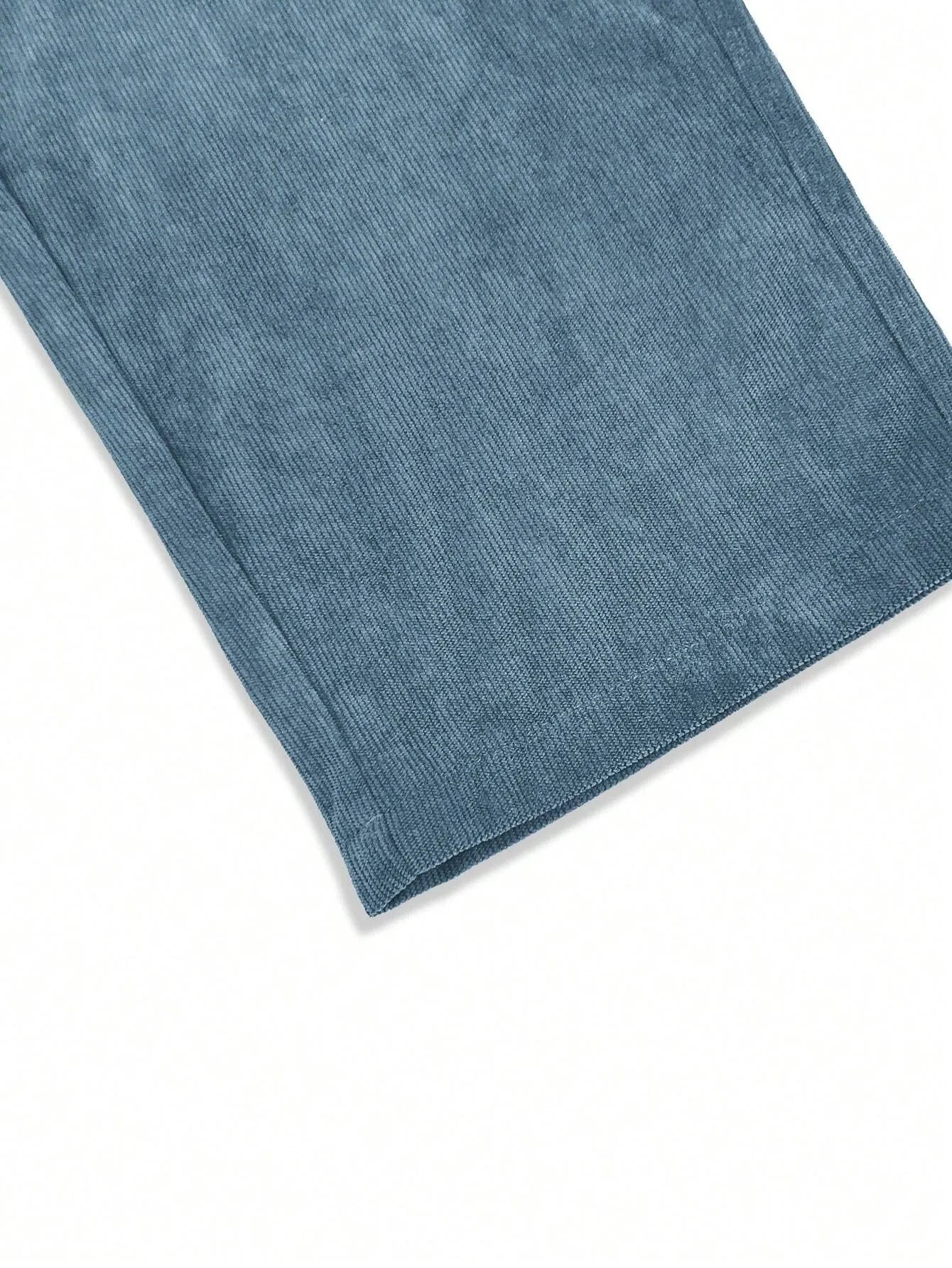Baby Blue Korean Casual Regular Fit Corduroy Trouser