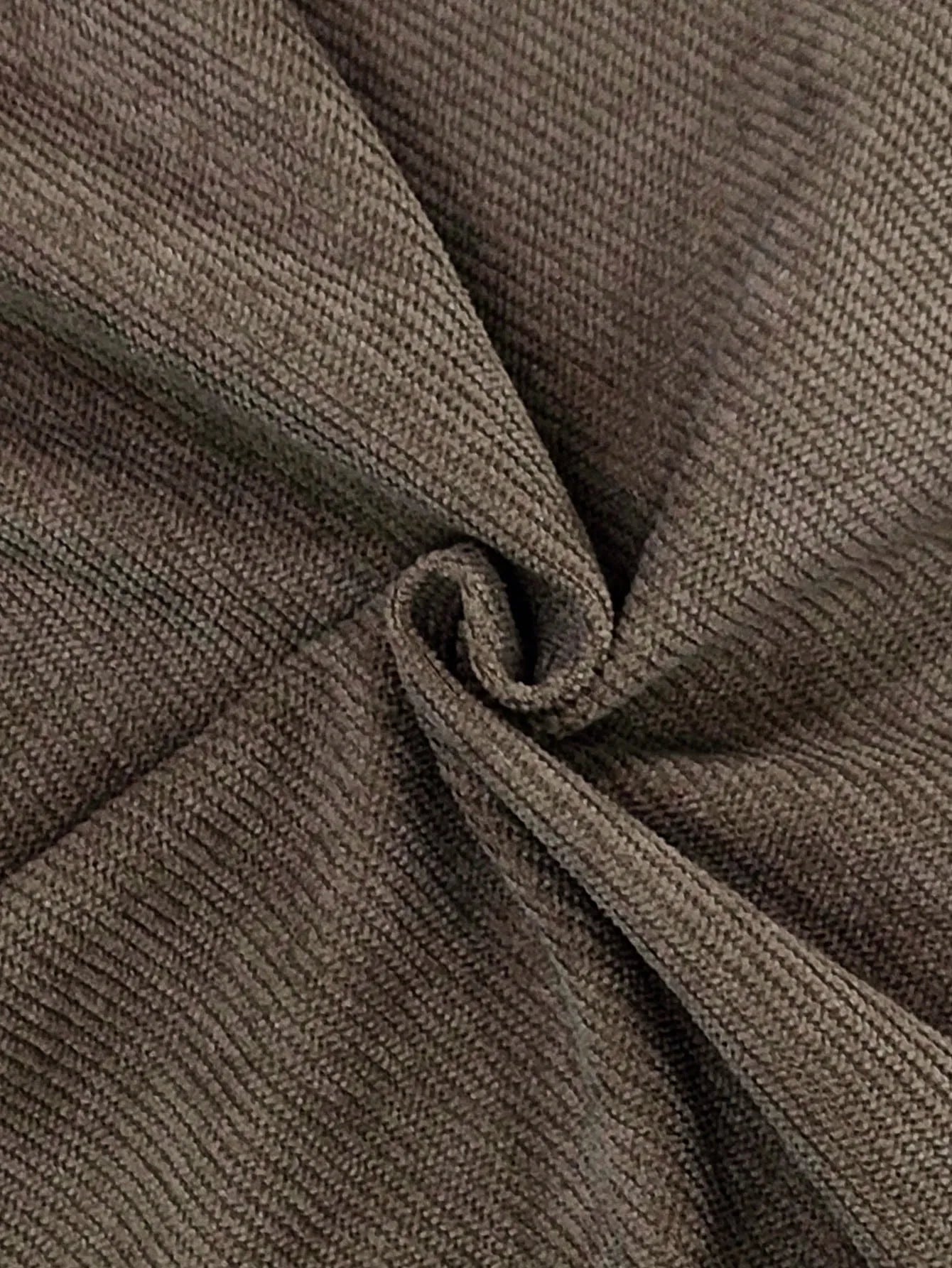 Brown Korean Casual Regular Fit Corduroy Trouser